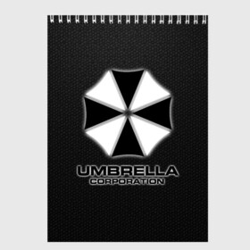 Скетчбук с принтом Umbrella Corporation в Тюмени, 100% бумага
 | 48 листов, плотность листов — 100 г/м2, плотность картонной обложки — 250 г/м2. Листы скреплены сверху удобной пружинной спиралью | corporation | umbrella | umbrella corporation | амбрела | амбрелла корпорейшн | военная корпорация | корпорация | фармацевтическая корпорация