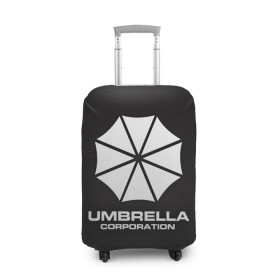Чехол для чемодана 3D с принтом Umbrella Corporation в Тюмени, 86% полиэфир, 14% спандекс | двустороннее нанесение принта, прорези для ручек и колес | corporation | umbrella | umbrella corporation | амбрела | амбрелла корпорейшн | военная корпорация | корпорация | фармацевтическая корпорация