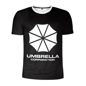 Мужская футболка 3D спортивная с принтом Umbrella Corporation в Тюмени, 100% полиэстер с улучшенными характеристиками | приталенный силуэт, круглая горловина, широкие плечи, сужается к линии бедра | Тематика изображения на принте: corporation | umbrella | umbrella corporation | амбрела | амбрелла корпорейшн | военная корпорация | корпорация | фармацевтическая корпорация