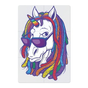 Магнитный плакат 2Х3 с принтом Rasta Unicorn в Тюмени, Полимерный материал с магнитным слоем | 6 деталей размером 9*9 см | bob | bobmarley | dreadlocks | horse | rasta | unicorn | боб марли | дредлок | дредлоки | дреды | единорог | лошадь | раста | растаман | цвет
