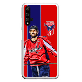 Чехол для Honor 20 с принтом OVECHKIN CAPITALS в Тюмени, Силикон | Область печати: задняя сторона чехла, без боковых панелей | Тематика изображения на принте: capitals | nhl | ovi | нхл | овечкин