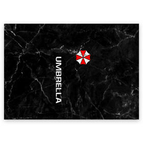 Поздравительная открытка с принтом UMBRELLA CORP в Тюмени, 100% бумага | плотность бумаги 280 г/м2, матовая, на обратной стороне линовка и место для марки
 | ada wong | biohazard | leon | nemesis | project resistance | raccoon city | re2 | resident evil 2 | rpd | stars | umbrella | ада вонг | амбрелла | немесис | ужасы