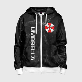 Детская толстовка 3D на молнии с принтом UMBRELLA CORP в Тюмени, 100% полиэстер |  манжеты и пояс оформлены широкой мягкой резинкой, двухслойный капюшон со шнурком для регулировки, спереди карманы и застежка-молния
 | ada wong | biohazard | leon | nemesis | project resistance | raccoon city | re2 | resident evil 2 | rpd | stars | umbrella | ада вонг | амбрелла | немесис | ужасы