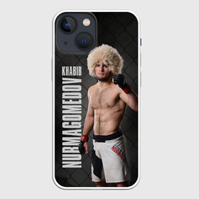 Чехол для iPhone 13 mini с принтом Хабиб Нурмагомедов в Тюмени,  |  | habib | khabib | khabib nurmagomedov | mma | nurmagomedov | the eagle | ufc | боец | бои без правил | борьба | микс файт | мма | нурмагомедов | орёл | самбо | хабиб | хабиб нурмагомедов