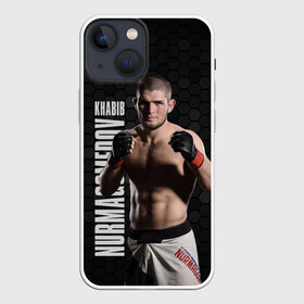 Чехол для iPhone 13 mini с принтом Хабиб Нурмагомедов в Тюмени,  |  | habib | khabib | khabib nurmagomedov | mma | nurmagomedov | the eagle | ufc | боец | бои без правил | борьба | микс файт | мма | нурмагомедов | орёл | самбо | хабиб | хабиб нурмагомедов