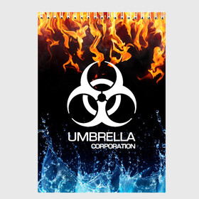 Скетчбук с принтом UMBRELLA CORPORATION в Тюмени, 100% бумага
 | 48 листов, плотность листов — 100 г/м2, плотность картонной обложки — 250 г/м2. Листы скреплены сверху удобной пружинной спиралью | biohazard | biohazard 7 | crocodile | fang | game | hand | monster | new umbrella | resident evil | resident evil 7 | umbrella | umbrella corp | umbrella corporation | zombie | обитель