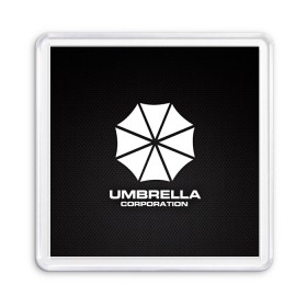 Магнит 55*55 с принтом Umbrella Corporation в Тюмени, Пластик | Размер: 65*65 мм; Размер печати: 55*55 мм | 