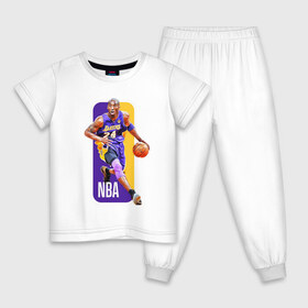 Детская пижама хлопок с принтом NBA (Kobe Bryant) в Тюмени, 100% хлопок |  брюки и футболка прямого кроя, без карманов, на брюках мягкая резинка на поясе и по низу штанин
 | 08 | 24 | 8 | angeles | basketball | bryant | gigi | goat | kobe | lakers | legend | logo | los | mamba | nba | rip | sport | баскетбол | брайант | коби | легенда | мамба | спорт