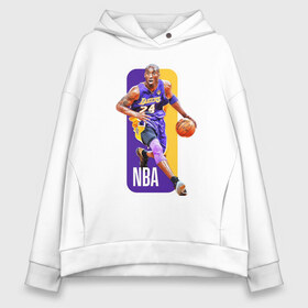 Женское худи Oversize хлопок с принтом NBA (Kobe Bryant) в Тюмени, френч-терри — 70% хлопок, 30% полиэстер. Мягкий теплый начес внутри —100% хлопок | боковые карманы, эластичные манжеты и нижняя кромка, капюшон на магнитной кнопке | 08 | 24 | 8 | angeles | basketball | bryant | gigi | goat | kobe | lakers | legend | logo | los | mamba | nba | rip | sport | баскетбол | брайант | коби | легенда | мамба | спорт