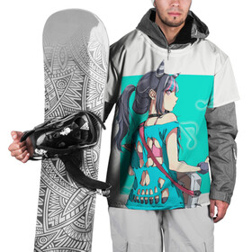 Накидка на куртку 3D с принтом Ibuki Mioda в Тюмени, 100% полиэстер |  | Тематика изображения на принте: danganronpa | ibuki mioda | данганронпа | ибуки миода