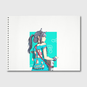 Альбом для рисования с принтом Ibuki Mioda в Тюмени, 100% бумага
 | матовая бумага, плотность 200 мг. | danganronpa | ibuki mioda | данганронпа | ибуки миода
