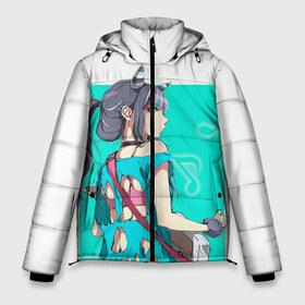 Мужская зимняя куртка 3D с принтом Ibuki Mioda в Тюмени, верх — 100% полиэстер; подкладка — 100% полиэстер; утеплитель — 100% полиэстер | длина ниже бедра, свободный силуэт Оверсайз. Есть воротник-стойка, отстегивающийся капюшон и ветрозащитная планка. 

Боковые карманы с листочкой на кнопках и внутренний карман на молнии. | Тематика изображения на принте: danganronpa | ibuki mioda | данганронпа | ибуки миода