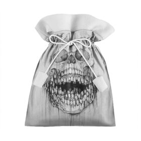 Подарочный 3D мешок с принтом Dentist skull в Тюмени, 100% полиэстер | Размер: 29*39 см | Тематика изображения на принте: blood | dentist | skull | teeth | губы | дантист | день стоматолога | зубной | зубы | кровь | подарок | стоматолог | череп