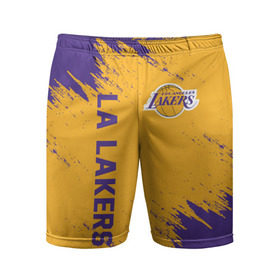 Мужские шорты спортивные с принтом LA LAKERS в Тюмени,  |  | america | basketball | kobe bryant | la | la lakers | lakers | los angeles lakers | nba | usa | баскетбол | кобе брайант | лос анджелес лейкерс | нба | сша