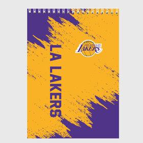 Скетчбук с принтом LA LAKERS в Тюмени, 100% бумага
 | 48 листов, плотность листов — 100 г/м2, плотность картонной обложки — 250 г/м2. Листы скреплены сверху удобной пружинной спиралью | america | basketball | kobe bryant | la | la lakers | lakers | los angeles lakers | nba | usa | баскетбол | кобе брайант | лос анджелес лейкерс | нба | сша