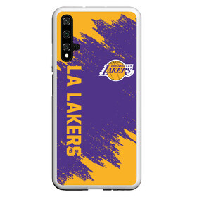 Чехол для Honor 20 с принтом LA LAKERS в Тюмени, Силикон | Область печати: задняя сторона чехла, без боковых панелей | america | basketball | kobe bryant | la | la lakers | lakers | los angeles lakers | nba | usa | баскетбол | кобе брайант | лос анджелес лейкерс | нба | сша