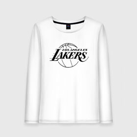 Женский лонгслив хлопок с принтом LA LAKERS в Тюмени, 100% хлопок |  | america | basketball | kobe bryant | la | la lakers | lakers | los angeles lakers | nba | usa | баскетбол | кобе брайант | лос анджелес лейкерс | нба | сша