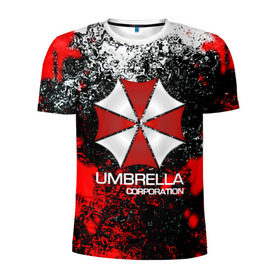 Мужская футболка 3D спортивная с принтом UMBRELLA CORP в Тюмени, 100% полиэстер с улучшенными характеристиками | приталенный силуэт, круглая горловина, широкие плечи, сужается к линии бедра | biohazard | biohazard 7 | crocodile | fang | game | hand | monster | new umbrella | resident evil | resident evil 7 | umbrella | umbrella corp | umbrella corporation | zombie | обитель