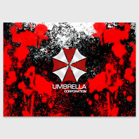 Поздравительная открытка с принтом UMBRELLA CORP в Тюмени, 100% бумага | плотность бумаги 280 г/м2, матовая, на обратной стороне линовка и место для марки
 | Тематика изображения на принте: biohazard | biohazard 7 | crocodile | fang | game | hand | monster | new umbrella | resident evil | resident evil 7 | umbrella | umbrella corp | umbrella corporation | zombie | обитель