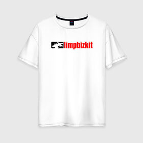 Женская футболка хлопок Oversize с принтом LIMP BIZKIT в Тюмени, 100% хлопок | свободный крой, круглый ворот, спущенный рукав, длина до линии бедер
 | 