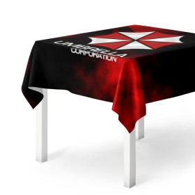 Скатерть 3D с принтом UMBRELLA CORP в Тюмени, 100% полиэстер (ткань не мнется и не растягивается) | Размер: 150*150 см | biohazard | biohazard 7 | crocodile | fang | game | hand | monster | new umbrella | resident evil | resident evil 7 | umbrella | umbrella corp | umbrella corporation | zombie | обитель