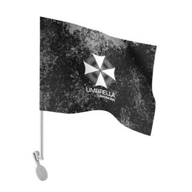 Флаг для автомобиля с принтом UMBRELLA CORP в Тюмени, 100% полиэстер | Размер: 30*21 см | biohazard | biohazard 7 | crocodile | fang | game | hand | monster | new umbrella | resident evil | resident evil 7 | umbrella | umbrella corp | umbrella corporation | zombie | обитель