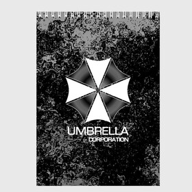 Скетчбук с принтом UMBRELLA CORP в Тюмени, 100% бумага
 | 48 листов, плотность листов — 100 г/м2, плотность картонной обложки — 250 г/м2. Листы скреплены сверху удобной пружинной спиралью | biohazard | biohazard 7 | crocodile | fang | game | hand | monster | new umbrella | resident evil | resident evil 7 | umbrella | umbrella corp | umbrella corporation | zombie | обитель