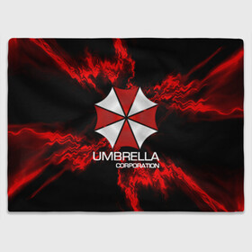 Плед 3D с принтом UMBRELLA CORP в Тюмени, 100% полиэстер | закругленные углы, все края обработаны. Ткань не мнется и не растягивается | biohazard | biohazard 7 | crocodile | fang | game | hand | monster | new umbrella | resident evil | resident evil 7 | umbrella | umbrella corp | umbrella corporation | zombie | обитель