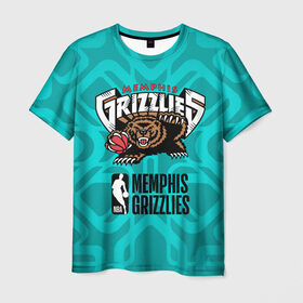 Мужская футболка 3D с принтом Memphis Grizzlies 12 в Тюмени, 100% полиэфир | прямой крой, круглый вырез горловины, длина до линии бедер | Тематика изображения на принте: 