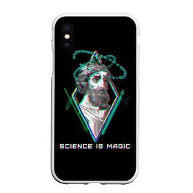 Чехол для iPhone XS Max матовый с принтом Magic is science - Пифагор в Тюмени, Силикон | Область печати: задняя сторона чехла, без боковых панелей | magic | science | астрономия | геометрия | картинки | математика | мем | наука | пифагор | приколы | треугольник | физика | школа | школьник