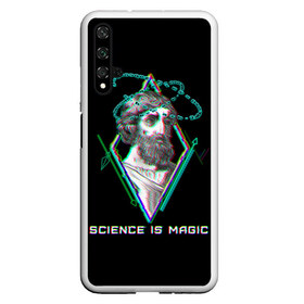 Чехол для Honor 20 с принтом Magic is science - Пифагор в Тюмени, Силикон | Область печати: задняя сторона чехла, без боковых панелей | Тематика изображения на принте: magic | science | астрономия | геометрия | картинки | математика | мем | наука | пифагор | приколы | треугольник | физика | школа | школьник