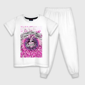 Детская пижама хлопок с принтом Three Days Grace art в Тюмени, 100% хлопок |  брюки и футболка прямого кроя, без карманов, на брюках мягкая резинка на поясе и по низу штанин
 | art | days | grace | life | music | now | rock | starts | three | арт | гранж | музыка | рок