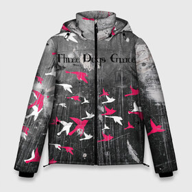 Мужская зимняя куртка 3D с принтом Three Days Grace art в Тюмени, верх — 100% полиэстер; подкладка — 100% полиэстер; утеплитель — 100% полиэстер | длина ниже бедра, свободный силуэт Оверсайз. Есть воротник-стойка, отстегивающийся капюшон и ветрозащитная планка. 

Боковые карманы с листочкой на кнопках и внутренний карман на молнии. | Тематика изображения на принте: art | days | grace | music | rock | three | арт | гранж | музыка | рок