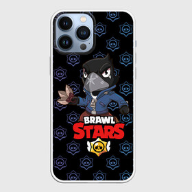 Чехол для iPhone 13 Pro Max с принтом BRAWL STARS CROW. в Тюмени,  |  | bea | bibi | brawl stars | colt | crow | el brown | leon | leon shark | max | nita | sally leon | shark | акула | беа | берли | биби | бравл старс | браун | ворон | кольт | леон | леон акула | макс | нита | шелли