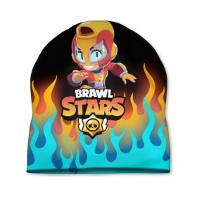 Шапка 3D с принтом BRAWL STARS MAX. в Тюмени, 100% полиэстер | универсальный размер, печать по всей поверхности изделия | bea | bibi | brawl stars | colt | crow | el brown | leon | leon shark | max | nita | sally leon | shark | акула | беа | берли | биби | бравл старс | браун | ворон | кольт | леон | леон акула | макс | нита | шелли