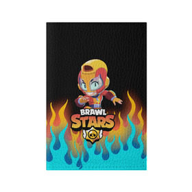 Обложка для паспорта матовая кожа с принтом BRAWL STARS MAX. в Тюмени, натуральная матовая кожа | размер 19,3 х 13,7 см; прозрачные пластиковые крепления | Тематика изображения на принте: bea | bibi | brawl stars | colt | crow | el brown | leon | leon shark | max | nita | sally leon | shark | акула | беа | берли | биби | бравл старс | браун | ворон | кольт | леон | леон акула | макс | нита | шелли