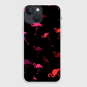 Чехол для iPhone 13 mini с принтом Фламинго в Тюмени,  |  | минимализм | прикольные картинки | прикольные надписи | розовый фламинго | фламинго