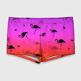 Мужские купальные плавки 3D с принтом Фламинго в Тюмени, Полиэстер 85%, Спандекс 15% |  | минимализм | прикольные картинки | прикольные надписи | розовый фламинго | фламинго