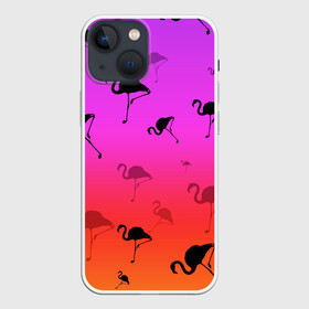 Чехол для iPhone 13 mini с принтом Фламинго в Тюмени,  |  | минимализм | прикольные картинки | прикольные надписи | розовый фламинго | фламинго