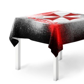 Скатерть 3D с принтом UMBRELLA CORP в Тюмени, 100% полиэстер (ткань не мнется и не растягивается) | Размер: 150*150 см | Тематика изображения на принте: biohazard | biohazard 7 | crocodile | fang | game | hand | monster | new umbrella | resident evil | resident evil 7 | umbrella | umbrella corp | umbrella corporation | zombie | обитель