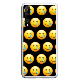 Чехол для Honor P30 с принтом New Emoji в Тюмени, Силикон | Область печати: задняя сторона чехла, без боковых панелей | crying | emoji | smile | smiling face with tear | tear | плачущий | слеза | смайлик | улыбка | эмодзи