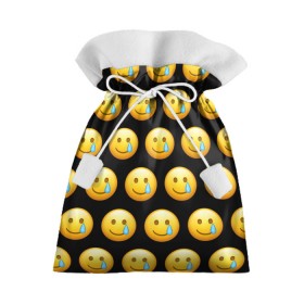 Подарочный 3D мешок с принтом New Emoji в Тюмени, 100% полиэстер | Размер: 29*39 см | crying | emoji | smile | smiling face with tear | tear | плачущий | слеза | смайлик | улыбка | эмодзи