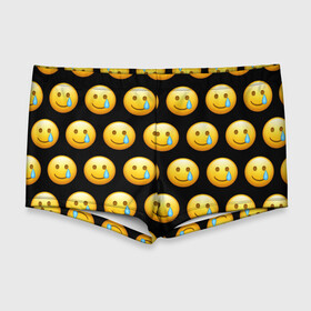Мужские купальные плавки 3D с принтом New Emoji в Тюмени, Полиэстер 85%, Спандекс 15% |  | Тематика изображения на принте: crying | emoji | smile | smiling face with tear | tear | плачущий | слеза | смайлик | улыбка | эмодзи