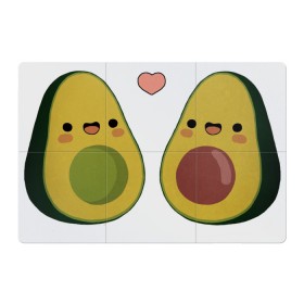 Магнитный плакат 3Х2 с принтом AVOCADO LOVE в Тюмени, Полимерный материал с магнитным слоем | 6 деталей размером 9*9 см | avokado | авокадо