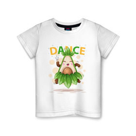 Детская футболка хлопок с принтом АВОКАДО в Тюмени, 100% хлопок | круглый вырез горловины, полуприлегающий силуэт, длина до линии бедер | avocado | character | cute pictures | exotic | fruit | nut | vegan | vegetables | vegetarian | авокадо | веган | вегетарианец | милые картинки | овощи | орех | персонаж | фрукты | экзотика