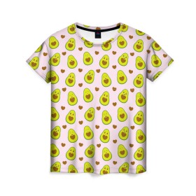 Женская футболка 3D с принтом АВОКАДО в Тюмени, 100% полиэфир ( синтетическое хлопкоподобное полотно) | прямой крой, круглый вырез горловины, длина до линии бедер | avocado | character | cute pictures | exotic | fruit | nut | vegan | vegetables | vegetarian | авокадо | веган | вегетарианец | милые картинки | овощи | орех | персонаж | фрукты | экзотика