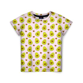 Детская футболка 3D с принтом АВОКАДО в Тюмени, 100% гипоаллергенный полиэфир | прямой крой, круглый вырез горловины, длина до линии бедер, чуть спущенное плечо, ткань немного тянется | avocado | character | cute pictures | exotic | fruit | nut | vegan | vegetables | vegetarian | авокадо | веган | вегетарианец | милые картинки | овощи | орех | персонаж | фрукты | экзотика