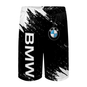 Детские спортивные шорты 3D с принтом BMW в Тюмени,  100% полиэстер
 | пояс оформлен широкой мягкой резинкой, ткань тянется
 | bmw | bmw performance | m | motorsport | performance | бмв | моторспорт