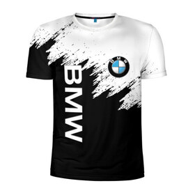 Мужская футболка 3D спортивная с принтом BMW в Тюмени, 100% полиэстер с улучшенными характеристиками | приталенный силуэт, круглая горловина, широкие плечи, сужается к линии бедра | bmw | bmw performance | m | motorsport | performance | бмв | моторспорт