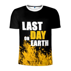 Мужская футболка 3D спортивная с принтом LAST DAY ON EARTH. в Тюмени, 100% полиэстер с улучшенными характеристиками | приталенный силуэт, круглая горловина, широкие плечи, сужается к линии бедра | 